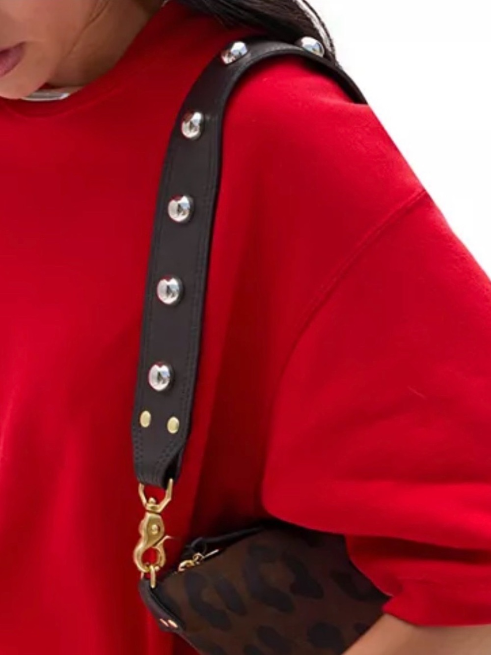 NWOT Clare V Studded Shoulder Strap - Picture 3 of 8